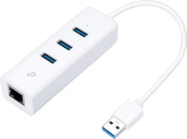 Alt view image 20 of 20 - TP-Link USB 3.0 to Ethernet Adapter, Portable 3-port USB Hub with 1 Gigabit RJ45 Ethernet Port Network Adapter, Supports Windows 7/8/8.1/10, Mac OS X (10.6-10.14), Linux OS and Chrome OS
