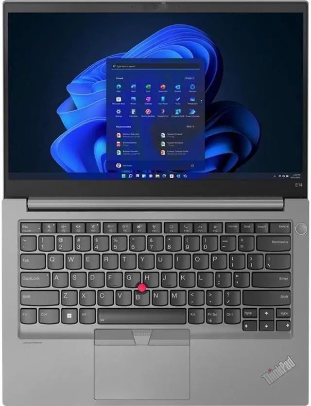 Alt view image 8 of 20 - Lenovo Laptop ThinkPad E14 Gen 4 Intel Core i5-1235U 8GB Memory 256 GB PCIe SSD Intel Iris Xe Graphics 14.0" Non-Touch Screen Windows 11 DG Windows 10 Pro 64 21E3008HUS