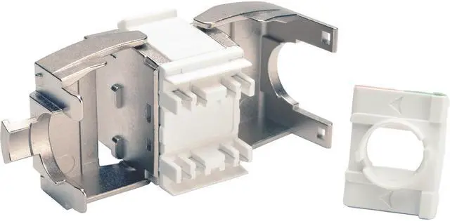 Alt view image 10 of 16 - Tripp Lite Cat6a Toolless Shielded Keystone Jack 180 Degrees Wallplates Panels (N238-001-SH-TFA)