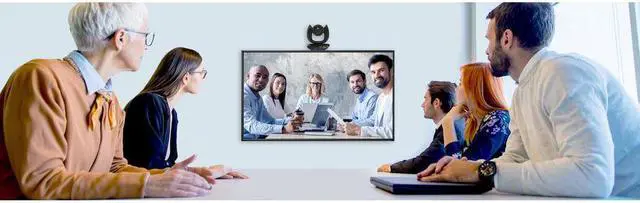 Alt view image 4 of 19 - AVer CAM550 Video Conferencing Camera - 30 fps - USB 3.1 - 1920 x 1080 Video - Exmor R CMOS Sensor - 2x Digital Zoom - Microphone - Network (RJ-45) - Display Screen, Monitor