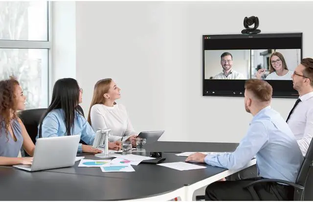 Alt view image 7 of 19 - AVer CAM550 Video Conferencing Camera - 30 fps - USB 3.1 - 1920 x 1080 Video - Exmor R CMOS Sensor - 2x Digital Zoom - Microphone - Network (RJ-45) - Display Screen, Monitor