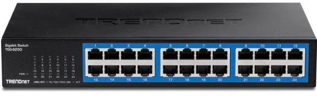Alt view image 15 of 16 - TRENDnet 24-Port Gigabit Desktop Switch, TEG-S25D, 24  x Gigabit RJ-45 Ports, 48Gbps Switching Capacity,  Fanless Design, Metal Enclosure, Internal Power Supply,  Lifetime Protection, Black