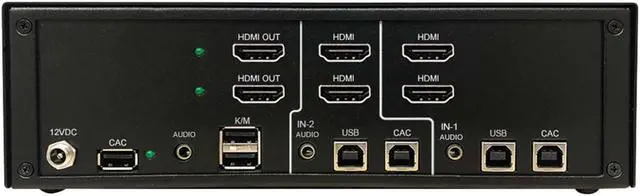 Alt view image 2 of 10 - Tripp Lite Secure KVM Switch, 2-Port, Dual Head, HDMI to HDMI B002-H2AC2-N4