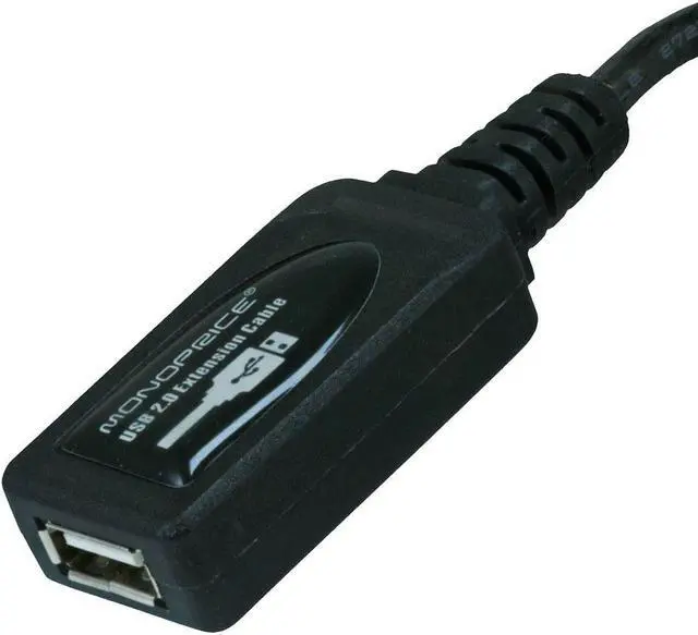Alt view image 9 of 14 - Monoprice USB Type-A to Type-A Female 2.0 Extension Cable - Active, 28/24AWG, Repeater, Kinect and PS3 Move Compatible,