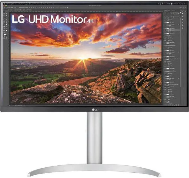 Alt view image 7 of 14 - LG 27BP85UN-W 27" 4K UHD Edge LED Gaming LCD Monitor - 16:9 - Silver, Black, White - 27" Class - In-plane Switching (IPS) Technology - 3840 x 2160 - 1.07 Billion Colors - FreeSync - 400 Nit