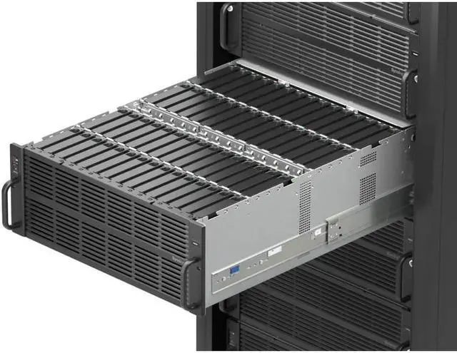 Alt view image 4 of 14 - Synology High Density HD6500 - 2 x Intel Xeon Silver 4210R Deca-core (10 Core) 2.40 GHz - 60 x HDD Supported - 0 x HDD Installed - 60 x SSD Supported - 0 x SSD Installed - 64 GB RAM DDR4 SDRAM - RAID