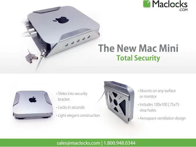 Alt view image 8 of 9 - Compulocks Mac Mini Security Mount Silver