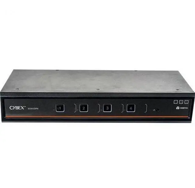 Alt view image 2 of 7 - Vertiv Cybex SC900 Secure KVM | Dual Head | 4 Port Universal DisplayPort | USB-C | NIAP version 4.0 Certified