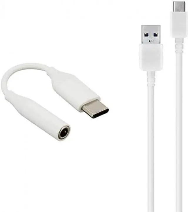 Alt view image 11 of 13 - Samsung USB Type C-to-3.5mm Headphone Jack Adapter - White