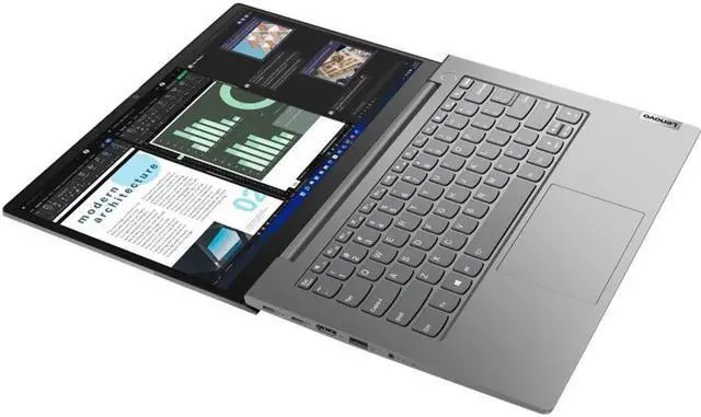 Alt view image 6 of 20 - Lenovo ThinkBook 14 G4 ABA 21DK0057US 14" Notebook - Full HD - 1920 x 1080 - AMD Ryzen 5 5625U Hexa-core (6 Core) 2.30 GHz - 8 GB Total RAM - 8 GB On-board Memory - 256 GB SSD - Mineral Gray