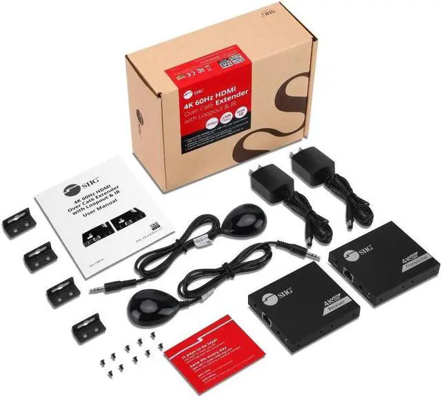 Alt view image 12 of 12 - SIIG 4K 60Hz HDMI Over Cat6 Extender with Loopout & IR CEH27D11S1