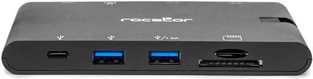 Alt view image 4 of 17 - Rocstor Portable USB-C 7-Port Multiport Adapter Y10A263B1