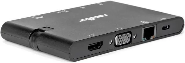 Alt view image 8 of 17 - Rocstor Portable USB-C 7-Port Multiport Adapter Y10A263B1