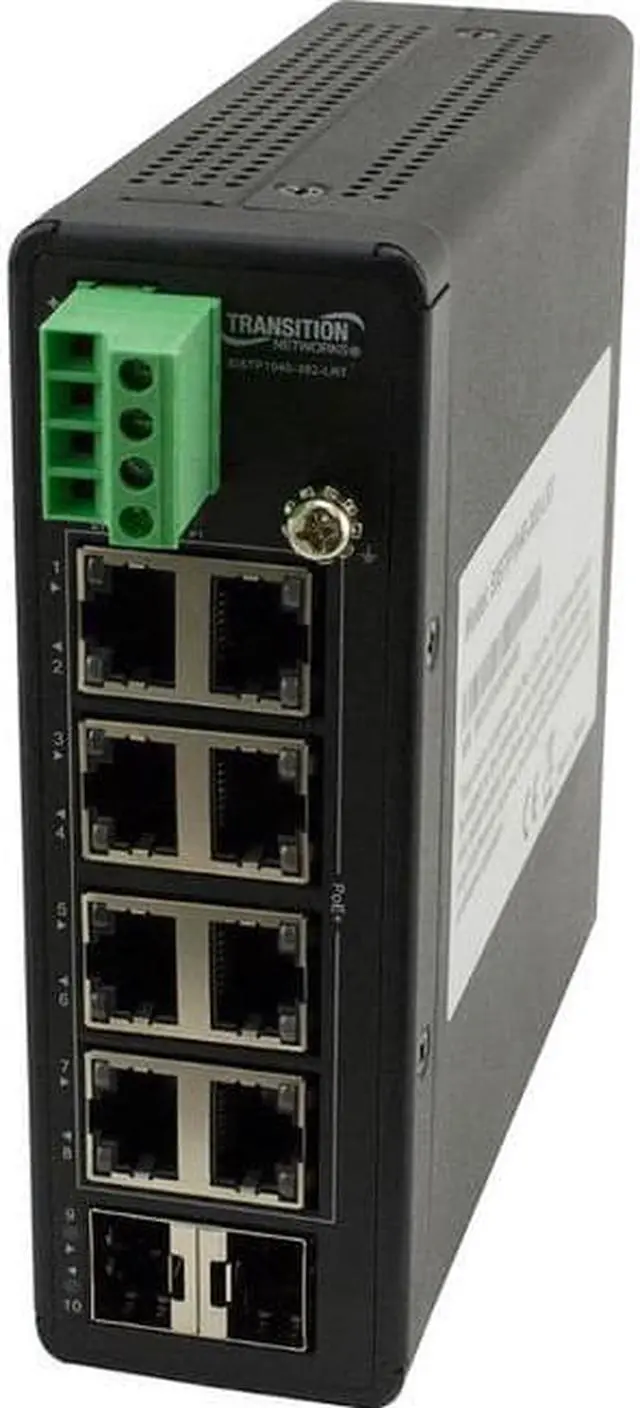 Alt view image 5 of 8 - TRANSITION NETWORKS SISTP1040-382-LRT HARDENED UNMG SWITCH 8PORT