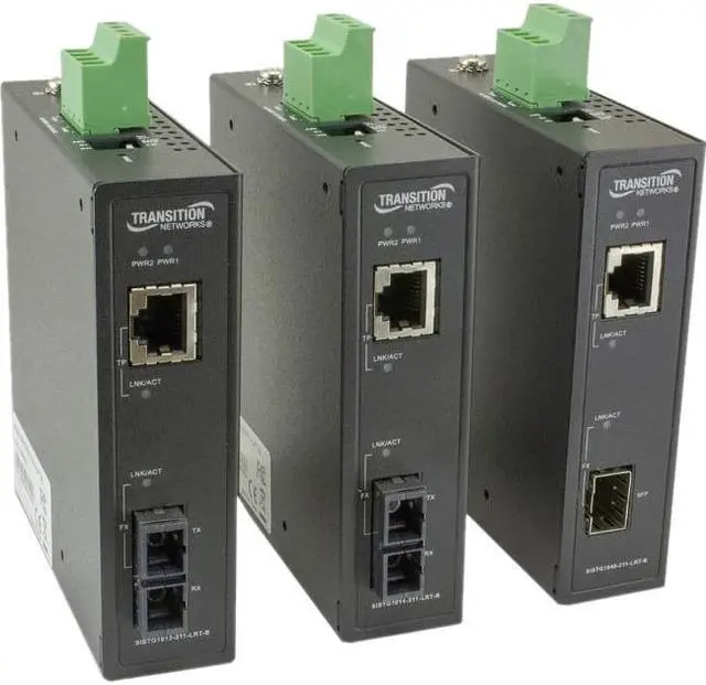 Alt view image 2 of 2 - Transition Networks Unmanaged Hardened Gigabit Ethernet Media Converter