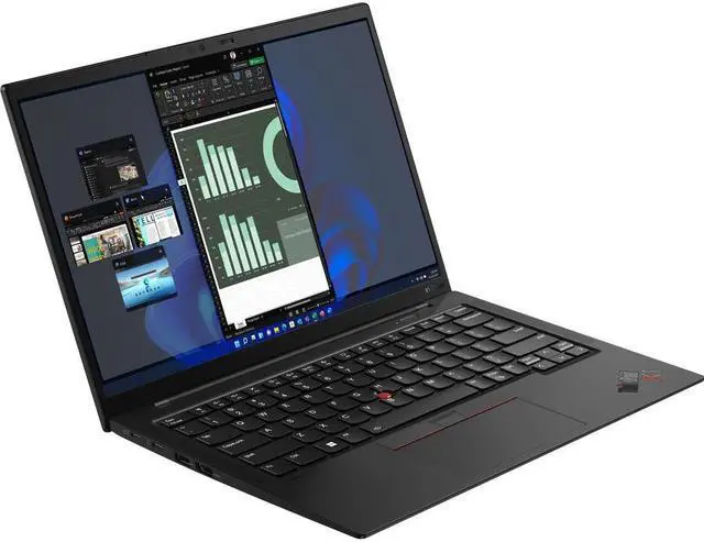Alt view image 4 of 18 - Lenovo ThinkPad X1 Carbon Gen 10 21CB0072US 14" Touchscreen Notebook - WUXGA - 1920 x 1200 - Intel Core i7 12th Gen i7-1255U Deca-core (10 Core) - 16 GB Total RAM - 512 GB SSD - Black Paint - Int