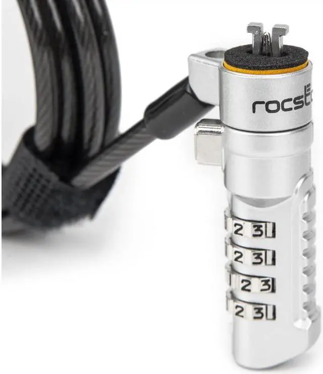 Alt view image 5 of 16 - Rocstor Rocbolt N19 Security Cable 4-digit Combination Lock For Nano-Shaped Slot