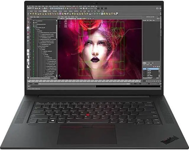 Alt view image 2 of 12 - Lenovo ThinkPad P1 Gen 4 20Y3003KUS 16" Mobile Workstation - QHD - 2560 x 1600 - Intel Core i7 11th Gen i7-11850H Octa-core (8 Core) 2.50 GHz - 64 GB Total RAM - 1 TB SSD - Midnight Black - Windo