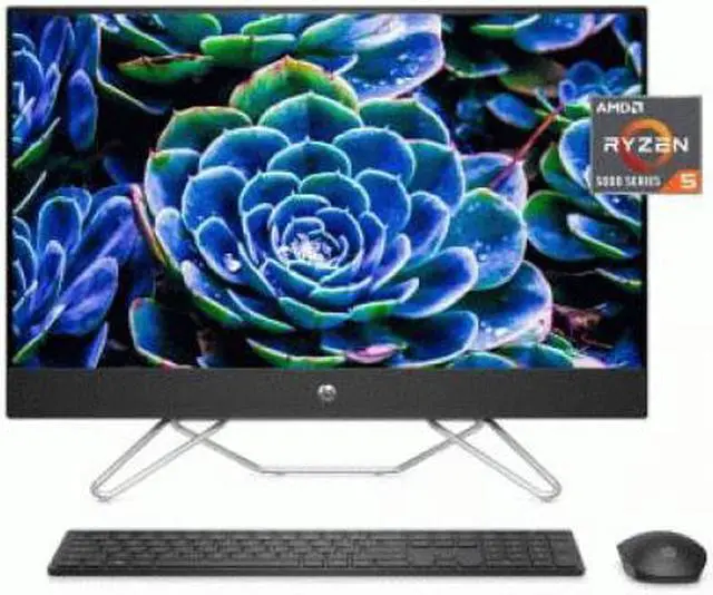 Alt view image 7 of 15 - HP 27 All-in-One Desktop, AMD Ryzen 5 5500U, 16 GB RAM, 512 GB SSD, Full HD IPS Touchscreen, Windows 11 Home, 4 USB Ports, Privacy Camera, Dual Mics, Wireless Keyboard and Mouse (27-cb0060, 2021)