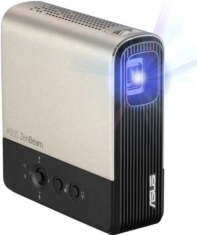 Alt view image 8 of 17 - ASUS ZenBeam E2 Mini LED Portable Wireless Projector - 300 LED lumens, Auto Portrait mode for smartphone mirroring, 4 hour Video Playback, Power Bank, 5W Speaker, USB, HDMI