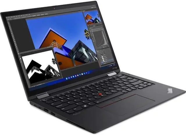 Alt view image 6 of 11 - Lenovo ThinkPad X13 Yoga Gen 3 21AW002NUS 13.3" Touchscreen Convertible 2 in 1 Notebook - WUXGA - 1920 x 1200 - Intel Core i7 12th Gen i7-1255U Deca-core (10 Core) - 16 GB Total RAM - 16 GB On-bo