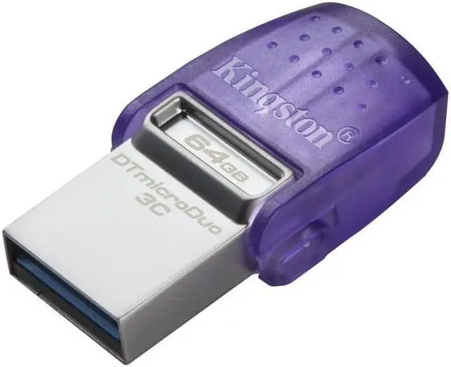 Alt view image 15 of 20 - Kingston 64GB DataTraveler microDuo 3C USB Flash Drive USB Type-C and Type-A Flash Drive