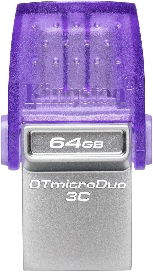 Alt view image 19 of 20 - Kingston 64GB DataTraveler microDuo 3C USB Flash Drive USB Type-C and Type-A Flash Drive