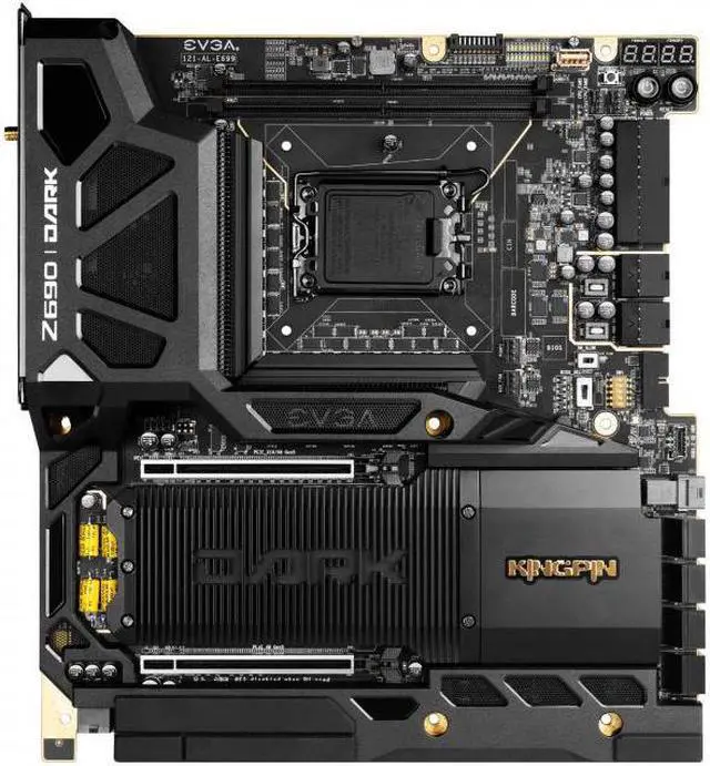 Alt view image 8 of 16 - EVGA Z690 Dark K|NGP|N, 121-AL-E699-KR, LGA 1700, Intel Z690, PCIe Gen5, SATA 6Gb/s, 2.5Gb/s LAN, WiFi6E/BT5.2, USB 3.2 Gen2x2, M.2, U.2, EATX, Intel Motherboard