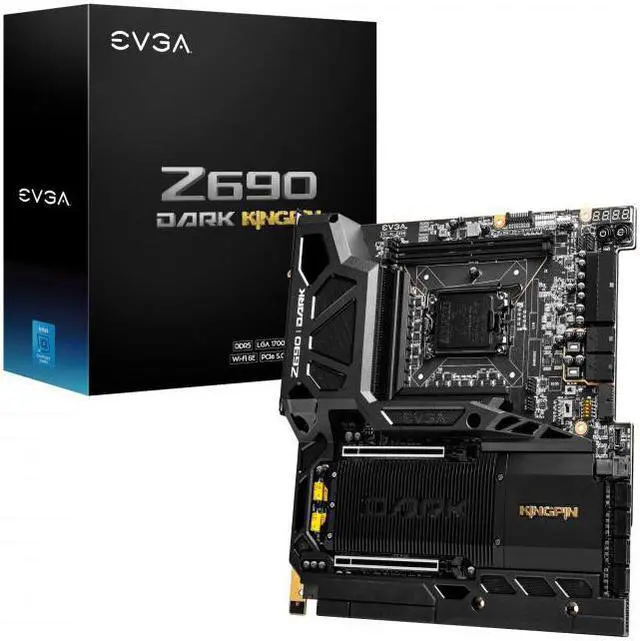 Alt view image 6 of 16 - EVGA Z690 Dark K|NGP|N, 121-AL-E699-KR, LGA 1700, Intel Z690, PCIe Gen5, SATA 6Gb/s, 2.5Gb/s LAN, WiFi6E/BT5.2, USB 3.2 Gen2x2, M.2, U.2, EATX, Intel Motherboard