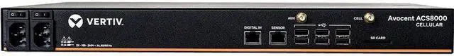 Alt view image 4 of 14 - Vertiv Avocent ACS8000 Serial Console 16 port Dual AC Power AT&T+Verizon ACS8016NADAC400