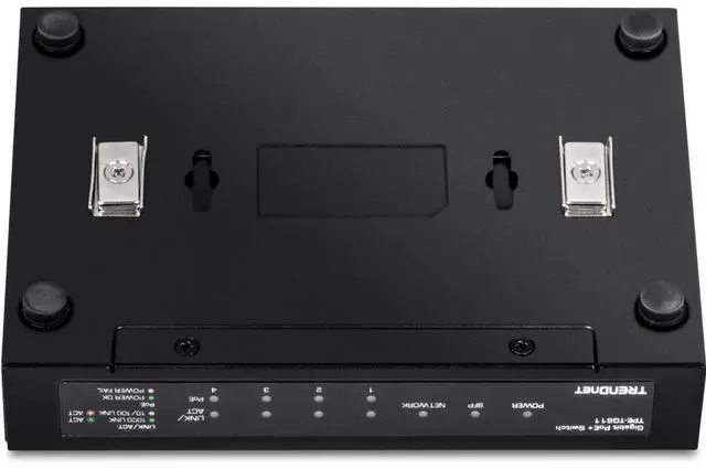 Alt view image 18 of 20 - TRENDnet 6-port Gigabit Poe+ Switch, TPE-TG611, 4 X Gigabit Poe+ Ports, 1 X Gigabit Port, 1 X SFP Slot, Supports 100/1000Base-FX Fiber SFP Modules, Ethernet Desktop Network Switch