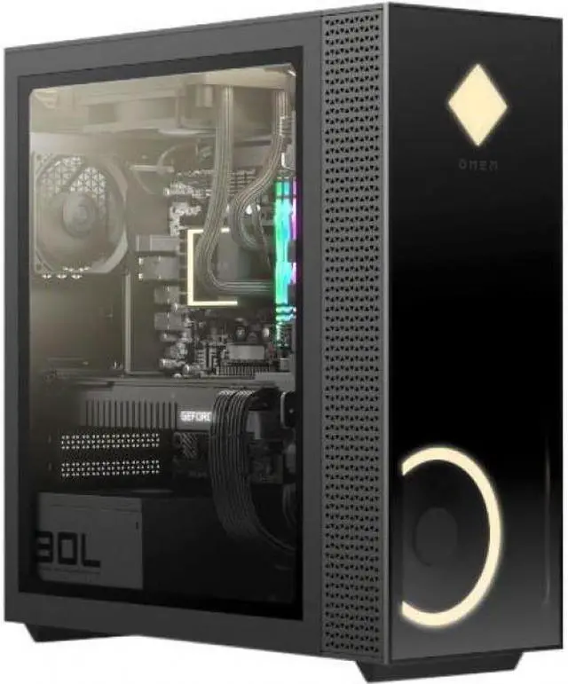 Alt view image 12 of 19 - HP OMEN - 30L Gaming Desktop - AMD Ryzen 7 - 16GB Memory - NVIDIA® GeForce RTX™ 3060 Ti - 1TB SSD - Shadow Black PC Computer GT13-1194