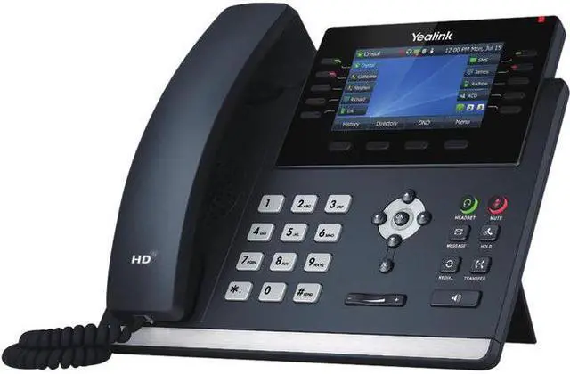 Alt view image 2 of 9 - Yealink SIP-T46U IP Phone Corded Corded Wall Mountable Desktop Classic Gray