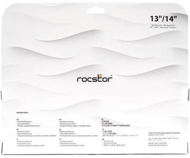 Alt view image 5 of 5 - Rocstor Premium Universal 13-14" Laptop Carrying Case Sleeve Black Y1CC005B1