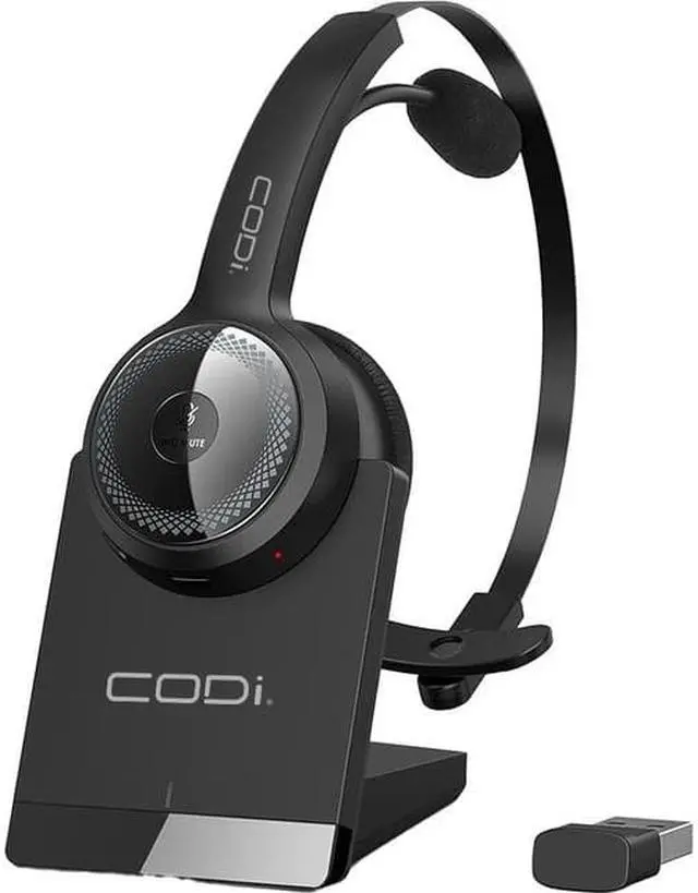 Alt view image 2 of 9 - CODi Claro Wireless Headset w/ Integrated AI-Powered ENC Microphone Black (A04616)