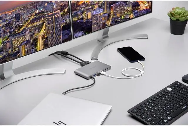Alt view image 6 of 14 - Kensington Silver K33853WW USB-C 85W Power Delivery Mobile Hub
