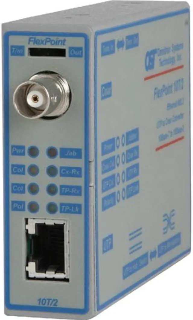 Alt view image 3 of 3 - Omnitron FlexPoint 10T/2 Media Converter