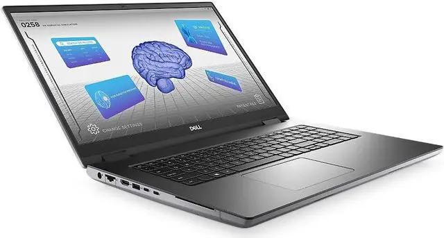 Alt view image 2 of 10 - Dell Precision 7000 7770 17.3" Mobile Workstation - Full HD - 1920 x 1080 - Intel Core i7 12th Gen i7-12850HX Hexadeca-core (16 Core) 2.10 GHz - 32 GB Total RAM - 512 GB SSD - Aluminum Titan Gray