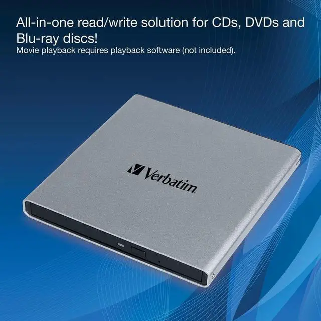 Alt view image 14 of 20 - External USB 3.2 All-in-One Optical Writer 6X Blu-ray/24X CD/8X DVD Write Speed 7109443890