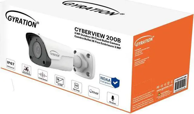 Alt view image 7 of 8 - Gyration CYBERVIEW 200B 2 MP Outdoor IR Fixed Bullet Camera