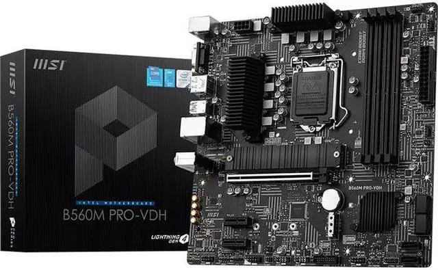 Alt view image 7 of 13 - MSI B560M PRO-VDH LGA 1200 Intel B560 Micro ATX Intel Motherboard