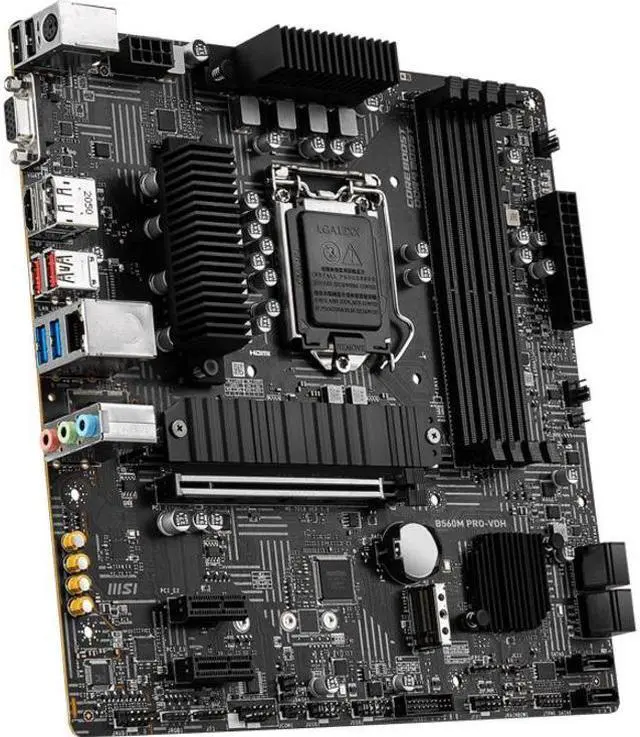 Alt view image 10 of 13 - MSI B560M PRO-VDH LGA 1200 Intel B560 Micro ATX Intel Motherboard