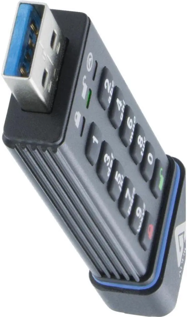 Alt view image 7 of 13 - Apricorn Aegis Secure Key USB 3.0 Flash Drive ASK31TB