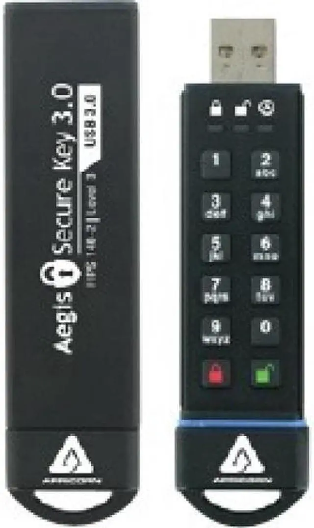 Alt view image 9 of 13 - Apricorn Aegis Secure Key USB 3.0 Flash Drive ASK31TB