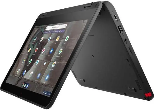 Alt view image 6 of 15 - Lenovo 500e Chromebook Gen 3 82JB000WUS LTE, UMTS, UMTS 11.6" Touchscreen Convertible 2 in 1 Chromebook - HD - 1366 x 768 - Intel Celeron N5100 Quad-core (4 Core) 1.10 GHz - 8 GB Total RAM - 64 G