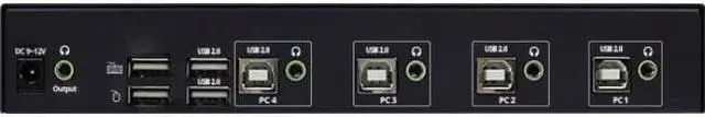 Alt view image 3 of 12 - SIIG 4-Port Roaming KM Switch w/USB 2.0 Hub JUSW4311S1