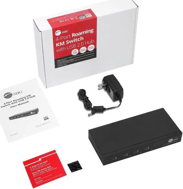 Alt view image 6 of 12 - SIIG 4-Port Roaming KM Switch w/USB 2.0 Hub JUSW4311S1