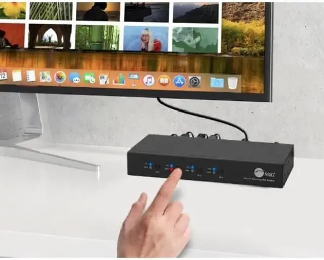 Alt view image 7 of 12 - SIIG 4-Port Roaming KM Switch w/USB 2.0 Hub JUSW4311S1