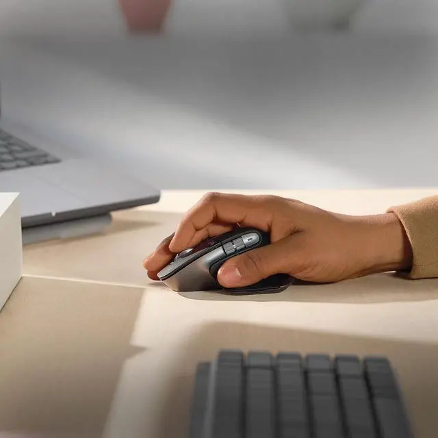Alt view image 12 of 12 - Logitech MX Master 3S for Mac Wireless Bluetooth Mouse, Ultra-Fast Scrolling, Ergo, 8K DPI, Quiet Clicks, Track on Glass, USB-C, Apple, iPad - Space Grey - With Free Adobe Creative Cloud Subscription