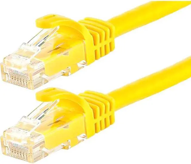 Alt view image 8 of 13 - Monoprice Cat6 Ethernet Patch Cable - 10 Feet - Yellow | Network Internet Cord - RJ45, Stranded, 550Mhz, UTP, Pure Bare Copper Wire, 24AWG - Flexboot Series
